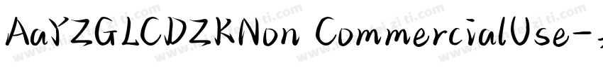 AaYZGLCDZKNon CommercialUse字体转换
